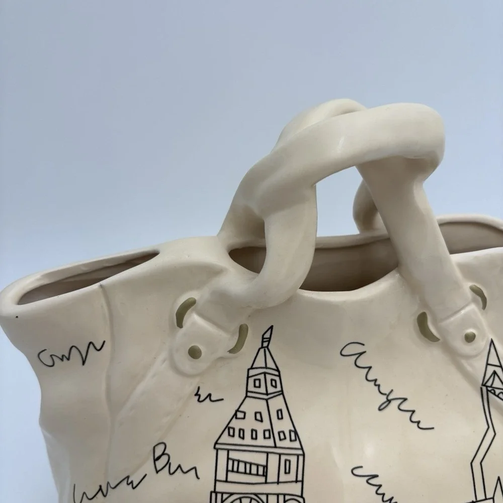 World Traveler Ceramic Handbag Flower Vase Kirkland's Belltower